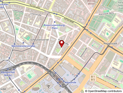 Lage der Ferienwohnung in Berlin-Mitte, Nähe Alexanderplatz